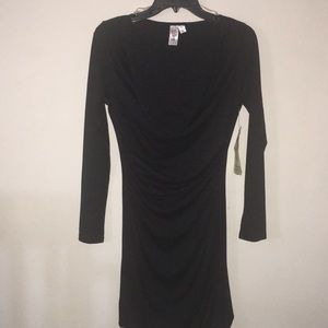 Black midi dress